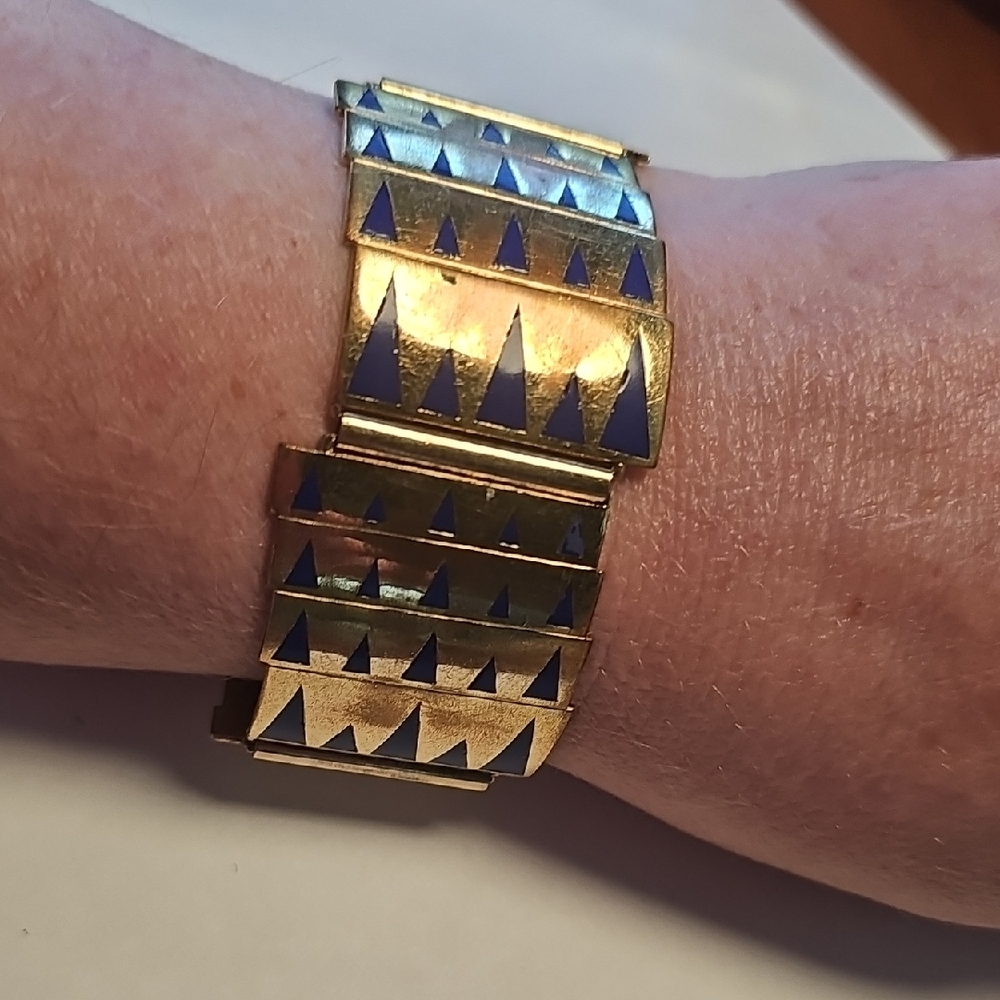 German Deco Enamel Bracelet